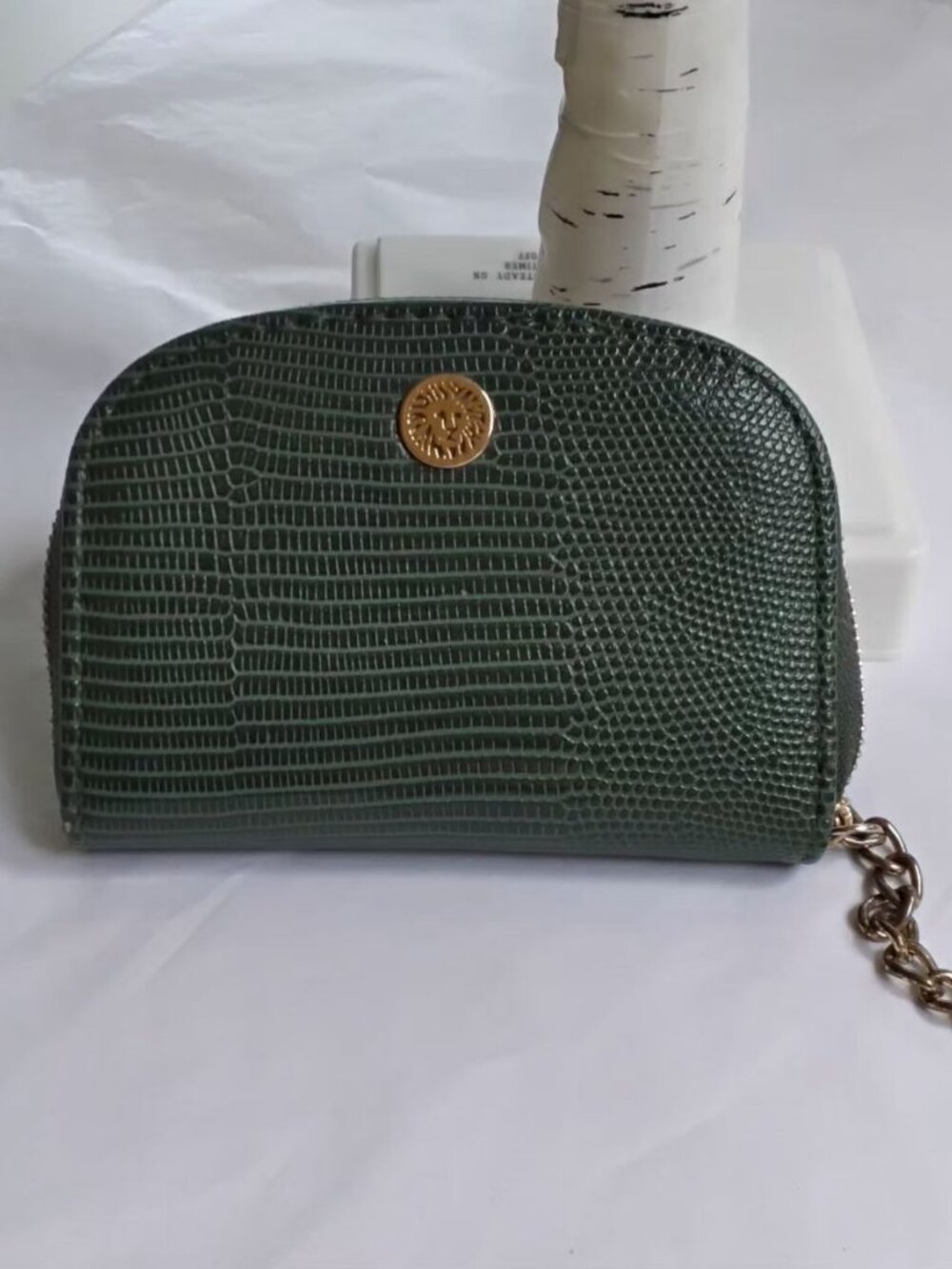 Anne Klein Coin Purse Pouch ID Holder Card Holder Wallet Keychain Purse w Clip